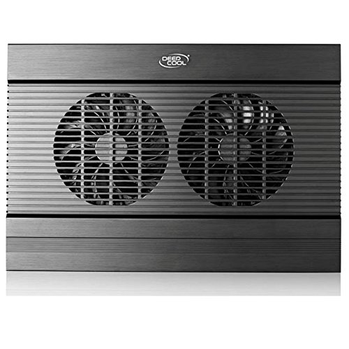 DEEPCOOL N8 Ultra Black Aluminium Notebook Cooler Upto 17? W/Dual 140MM Fan W/Adjustable Speed and 4USB Ports DEEPCOOL N8 Ultra Black Aluminium Notebook Cooler Upto 17? W/Dual 140MM Fan W/Adjustable Speed and 4USB Ports
