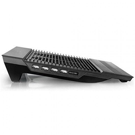 DEEPCOOL N8 Ultra Black Aluminium Notebook Cooler Upto 17? W/Dual 140MM Fan W/Adjustable Speed and 4USB Ports