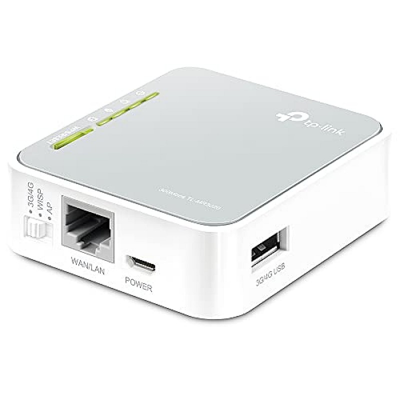 TP-Link 300Mbps Wireless 3G/4G Portable Router(TL-MR3020) with Mini USB Port  Grey