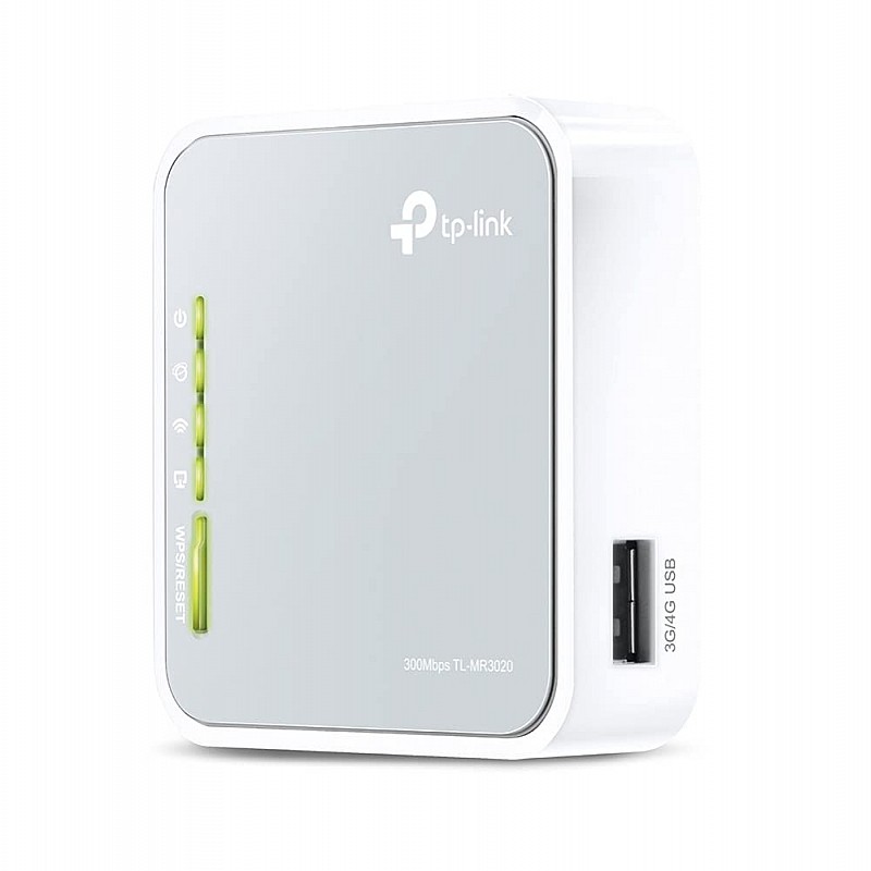 TP-Link 300Mbps Wireless 3G/4G Portable Router(TL-MR3020) with Mini USB Port  Grey