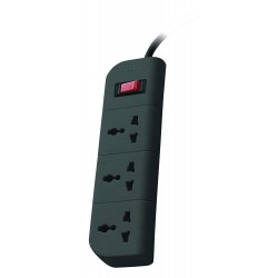 Belkin Essential Series 3-Socket Surge Protector Universal Socket with 5ft Heavy Duty Cable (Grey)