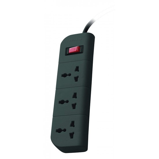 Belkin Essential Series 3-Socket Surge Protector Universal Socket with 5ft Heavy Duty Cable (Grey)