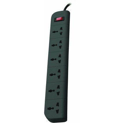 Belkin Essential Series 6-Socket Surge Protector Universal Socket with 6.5ft Heavy Duty Cable (Grey) Belkin Essential Series 6-Socket Surge Protector Universal Socket with 6.5ft Heavy Duty Cable (Grey)
