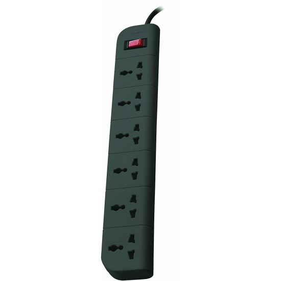 Belkin Essential Series 6-Socket Surge Protector Universal Socket with 6.5ft Heavy Duty Cable (Grey)