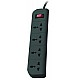 Belkin Essential Series 4-Socket Surge Protector Universal Socket with 5ft Heavy Duty Cable Grey 