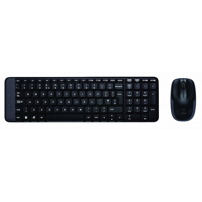 Logitech MK220 Wireless Keyboard and Mouse Combo (Black)