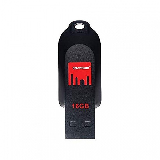 Strontium Pollex 16GB USB Pen Drive (Black/Red)