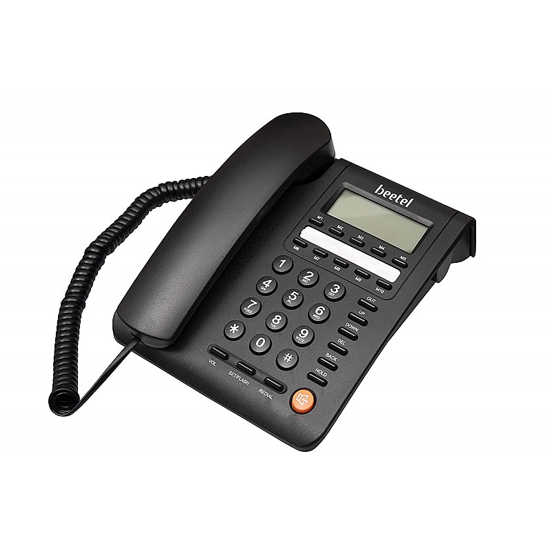 Beetel M59 Caller ID Corded Landline Phone with 16 Digit LCD Display and Adjustable contrast (Black)