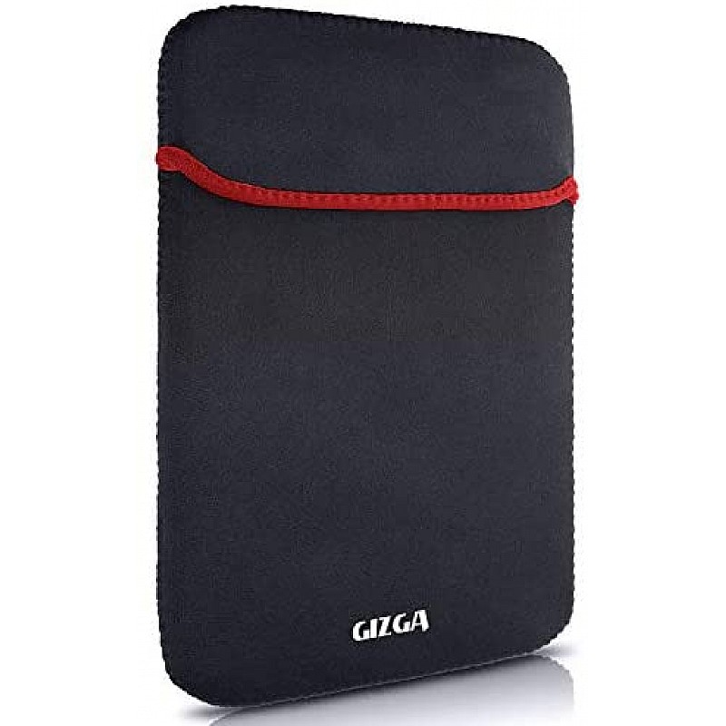 Gizga Essentials Laptop Bag Sleeve Case Cover Pouch for 15.6-Inch Laptop for Men-Women Reversible Neoprene Black+Red