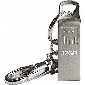 Strontium Ammo 32GB 2.0 USB Pen Drive (Silver)