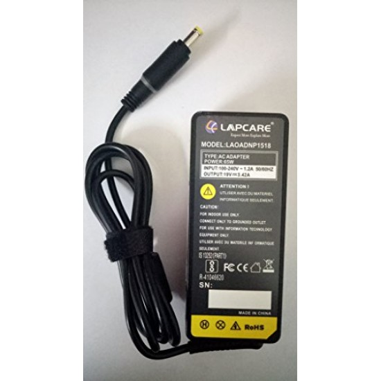 Lapcare Adapter for Acer 19.5v 3.42a 65W (Black)- 