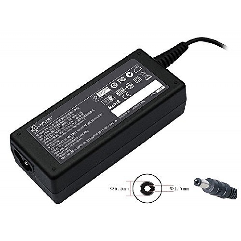 Lapcare Adapter for Acer 19.5v 3.42a 65W  Black