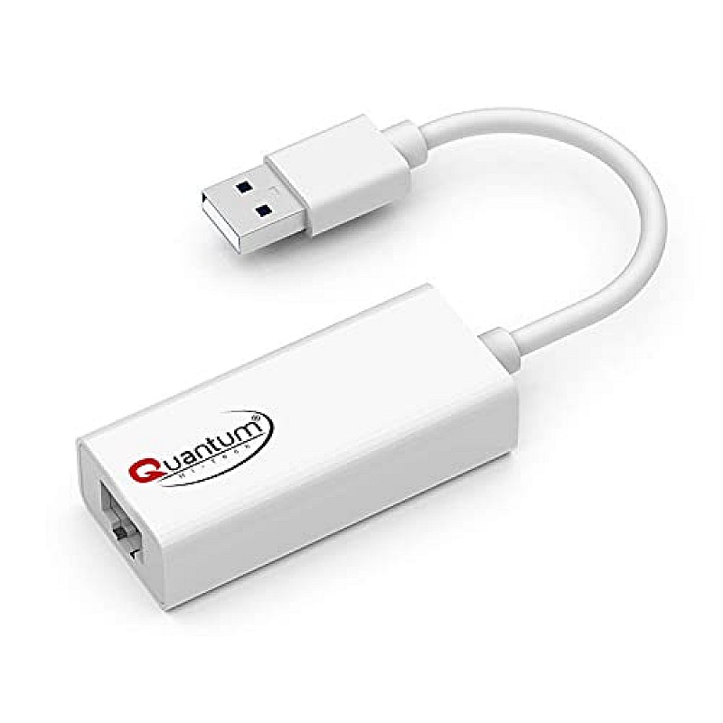 Quantum QHM8106 USB to RJ45 Ethernet LAN Adapter White