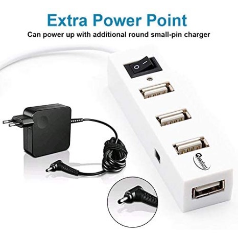 Quantum QHM8106 USB to RJ45 Ethernet LAN Adapter White Quantum QHM8106 USB to RJ45 Ethernet LAN Adapter White