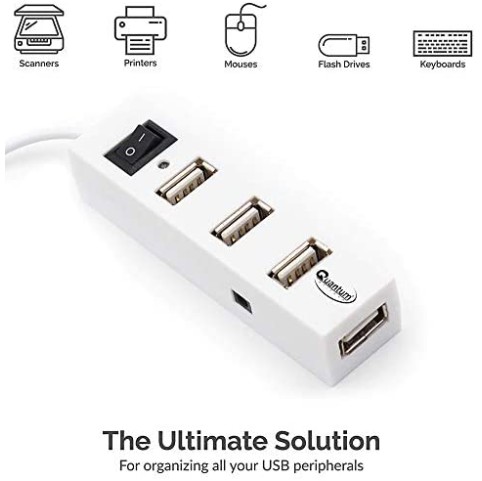 Quantum QHM8106 USB to RJ45 Ethernet LAN Adapter White Quantum QHM8106 USB to RJ45 Ethernet LAN Adapter White