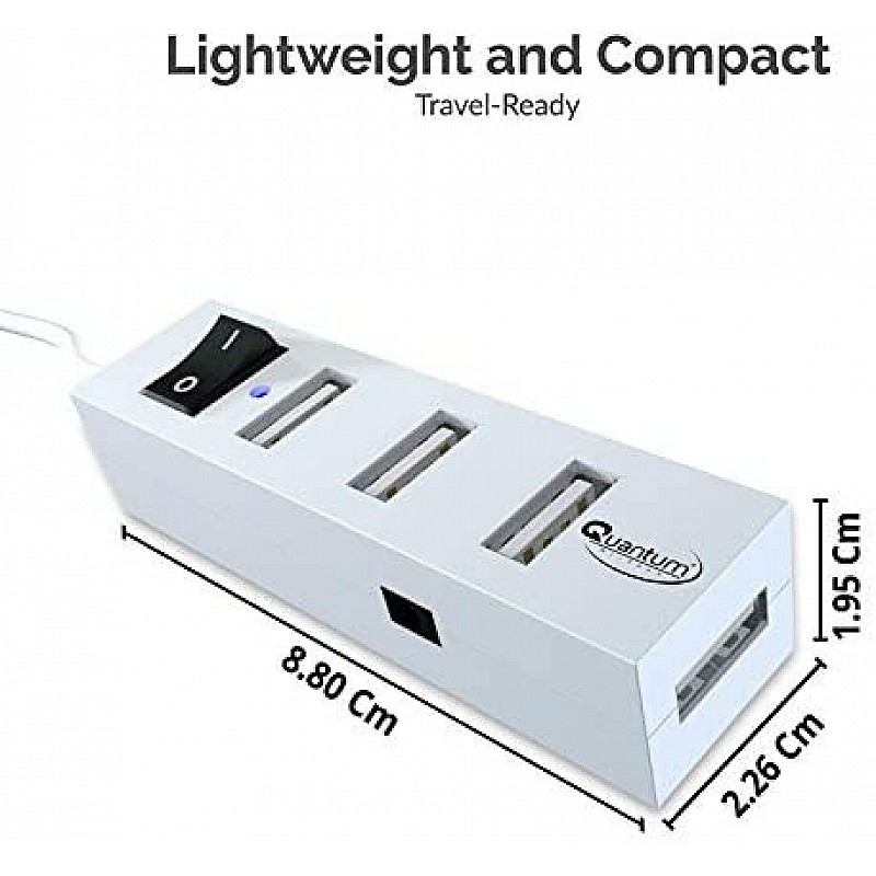 Quantum QHM8106 USB to RJ45 Ethernet LAN Adapter White