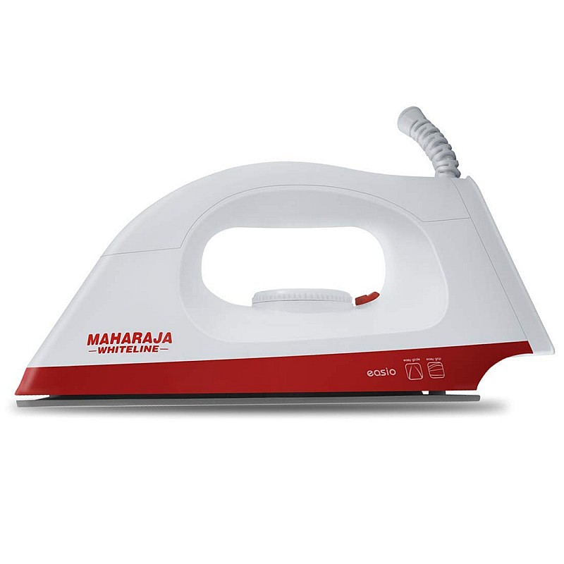 Maharaja Whiteline Easio 1000-Watt Dry Iron (White and Red)