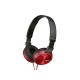 Sony mdrzx310ap over-head headphones with mic red