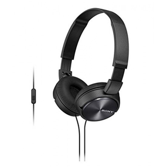 Sony mdr-zx310ap on ear headphone with mic (black)