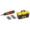 BLACK+DECKER A7073 6V Battery Powered Screwdriver with onboard LED Light & 14 pc bits included (A7073-IN)