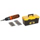 BLACK+DECKER A7073 6V Battery Powered Screwdriver with onboard LED Light & 14 pc bits included (A7073-IN)