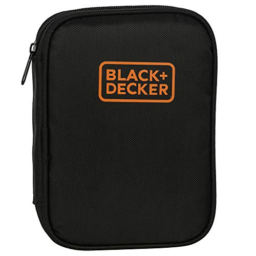 BLACK+DECKER A7073 6V Battery Powered Screwdriver with onboard LED Light & 14 pc bits included (A7073-IN)