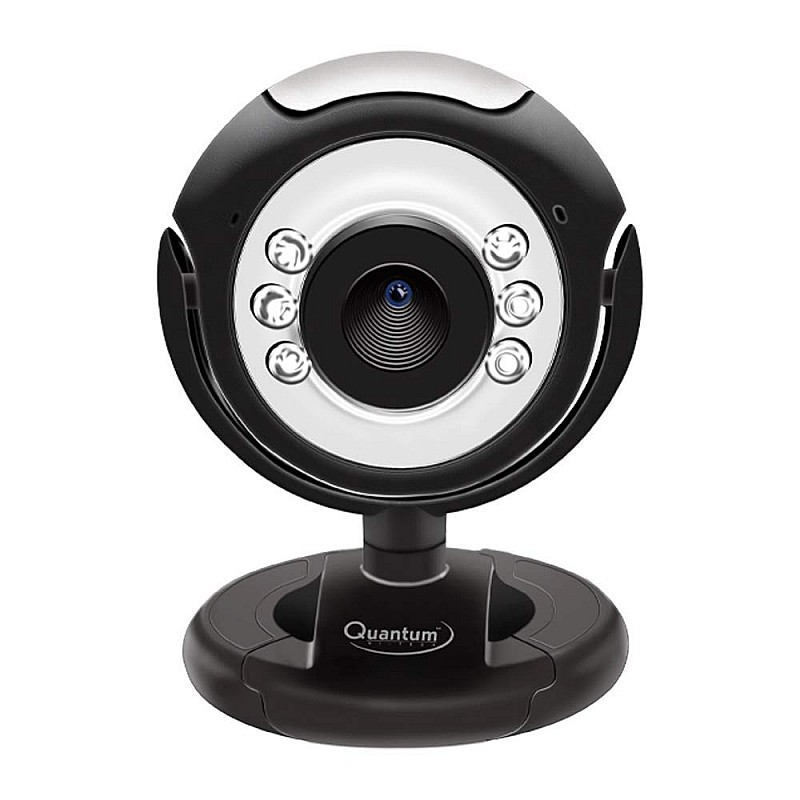 Quantum QHM495LM 6 Light Webcam For Laptop And Desktop (Black)