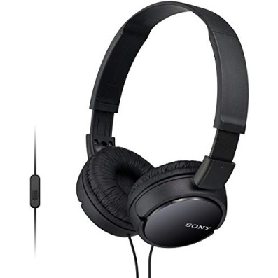 Sony MDR-ZX110AP Wired On-Ear Headphones Black Sony MDR-ZX110AP Wired On-Ear Headphones Black