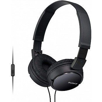 Sony MDR-ZX110AP Wired On-Ear Headphones Black