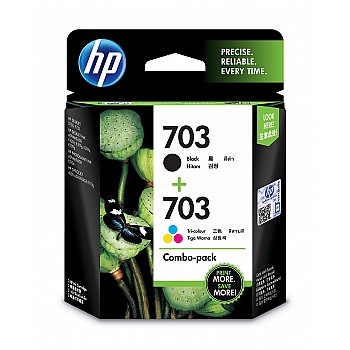 HP Deskjet 703 Ink Cartridge Combo Pack (Black/Tri-Color)