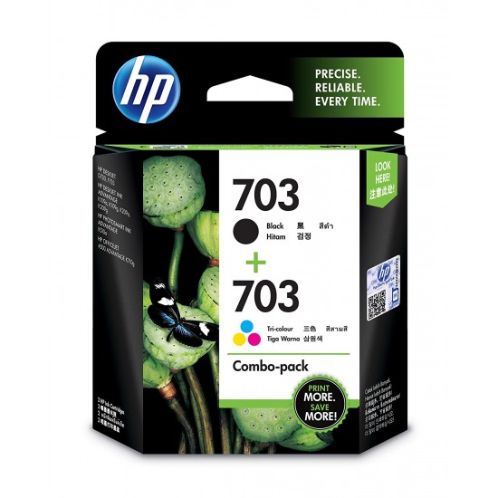 HP Deskjet 703 Ink Cartridge Combo Pack (Black/Tri-Color)