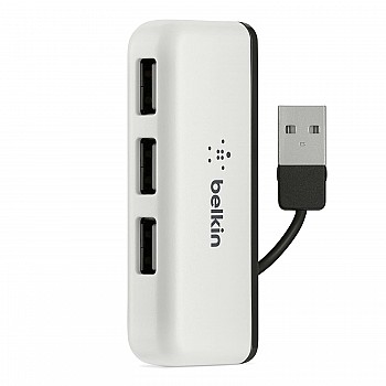 Belkin 4-Port USB to USB 2.0 Ultra-Mini Hub Adapter for MacBook,Laptop and Desktop