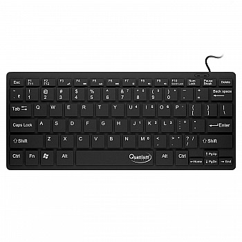 QUANTUM QHM7307 MINI MULTIMEDIA KEYBOARD Wired USB Multi-device Keyboard  (Black)