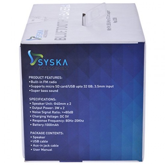 Syska Kts-38 Bluetooth Speaker (Black)