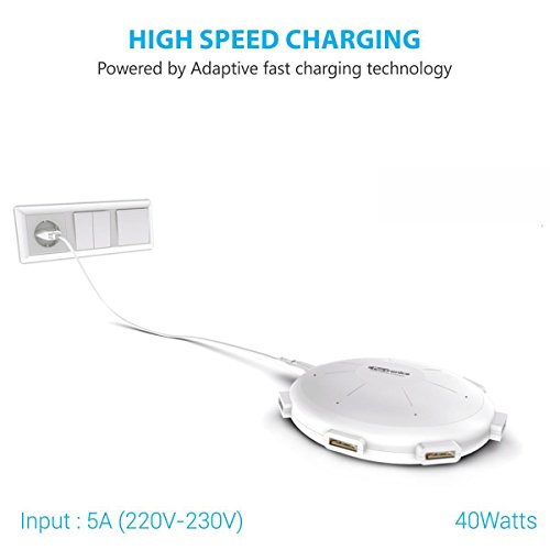 Portronics POR 343 UFO 6 Ports 8A Home Charging Station (White)