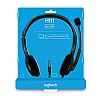 Logitech H111 Wired On Ear Headphones With Mic Black-