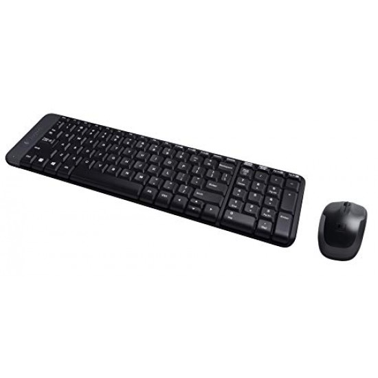 Logitech MK215 Wireless Keyboard and Mouse Combo for Windows, 2.4 GHz Wireless Black