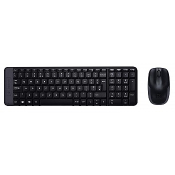 Logitech MK215 Wireless Keyboard and Mouse Combo for Windows, 2.4 GHz Wireless Black