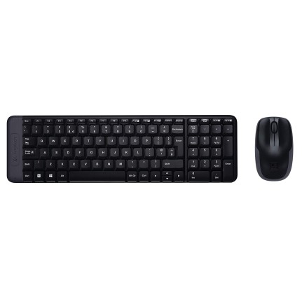 Logitech MK215 Wireless Keyboard and Mouse Combo for Windows, 2.4 GHz Wireless Black