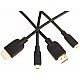 amazon basics Hl-007331 High-Speed Micro-Hdmi (Not Micro-Usb) To Hdmi Cable - 3 Feet (2-Pack) (Latest Standard)  Black