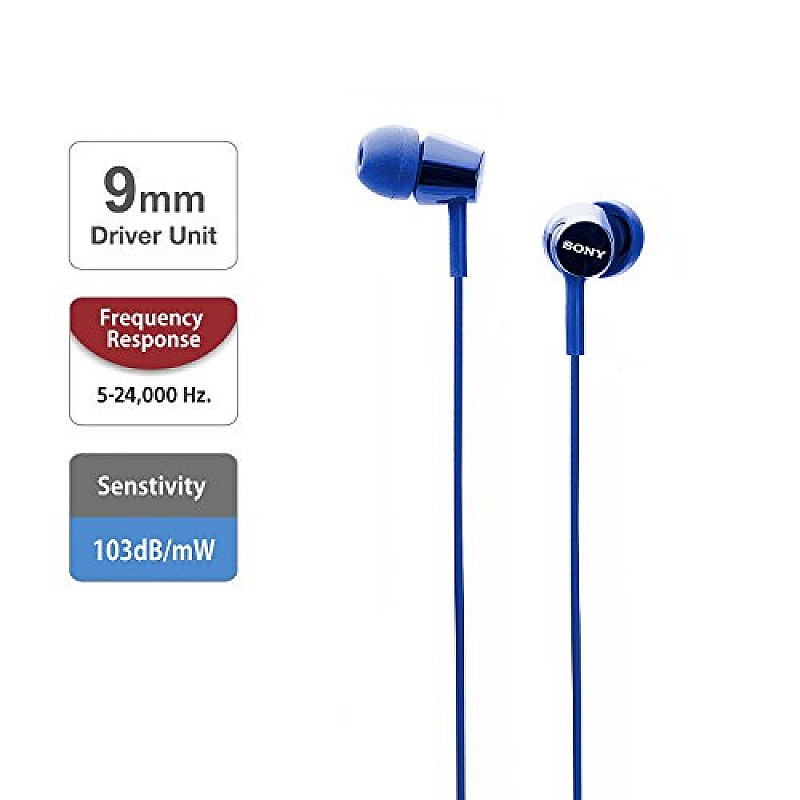 Sony MDR-EX150 in-Ear  Headphones (Dark Blue)