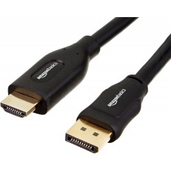 Amazon Basics DisplayPort to HDMI Display Cable, Uni-Directional, Gold-Plated Plugs, 25 Foot