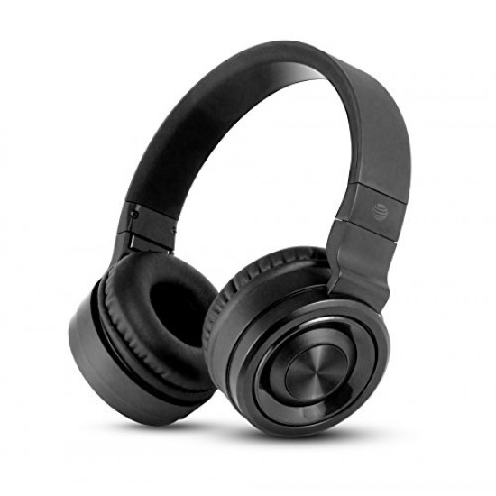 Black 3.0 Stereo AT-T PBH20-BLK Over-Ear Bluetooth 3.0 Stereo Headphones Black