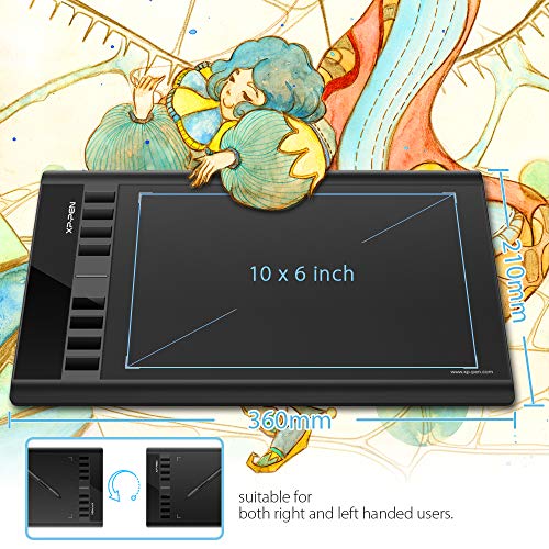 XP-Pen Star03 V2 8192 Levels of Pressure Sensitivity, Battery-Free Stylus, 8 Shortcut Keys and 8 nibs Graphics Drawing Tablet Pen (10 x6 Size) XP-Pen Star03 V2 8192 Levels of Pressure Sensitivity, Battery-Free Stylus, 8 Shortcut Keys and 8 nibs Graphics Drawing Tablet Pen (10 x6 Size)