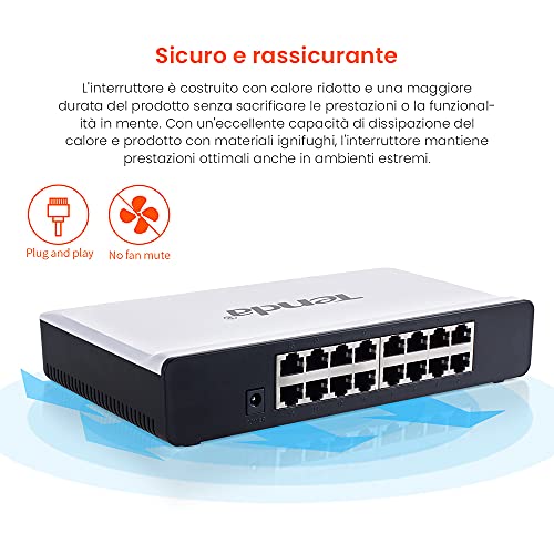 Tenda S108 8-Port Desktop Switch (White) Tenda S108 8-Port Desktop Switch (White)