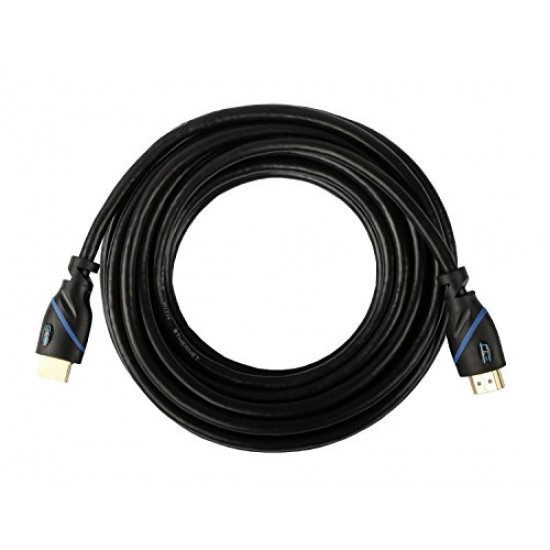 C&E CNE510415 High Speed HDMI Cable Male to Male with Ethernet (20 Feet/6.0 Meters) Black