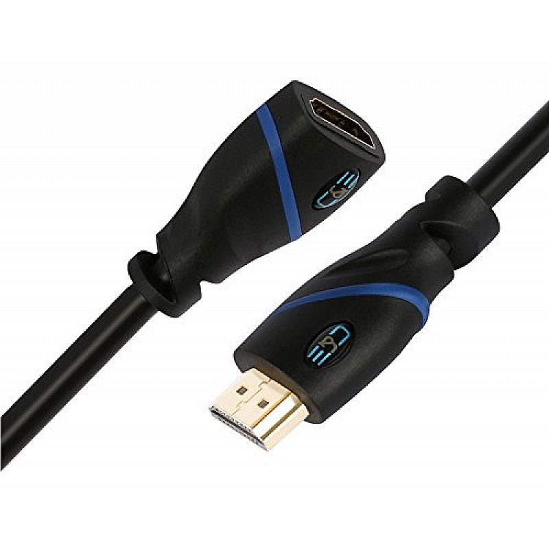 C&E Latest Technology 4K HD HDMI Cable Male to Female 30 AWG (10ft) (3 Meters)  Black