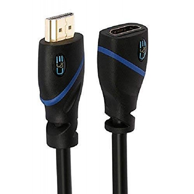 C&E Latest Technology 4K HD HDMI Cable Male to Female 30 AWG (10ft) (3 Meters)  Black