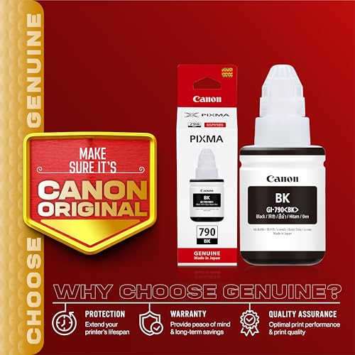Canon PIXMA GI790 Black Ink Bottle for G1010, G2000, G2012, G3000 ...