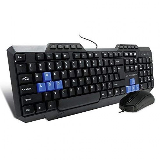 Amkette Xcite NEO Wired USB Keyboard and Mouse Combo with Spill Resistant